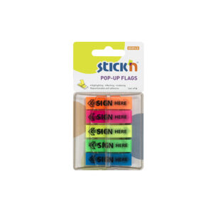 STICK'N Pop-Up Flags 45mm x 12mm - 150 Sheets Per Pad Sign Here