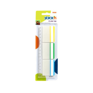 STICK'N Filing Tabs 37mm x 50mm Repositionable 3 Framed Colours - 30 Sheets Per Pad
