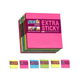 STICK'N 76 x 76 Extra Sticky 3 x 3 Neon 6 Pads/Pack 90sheets/pad