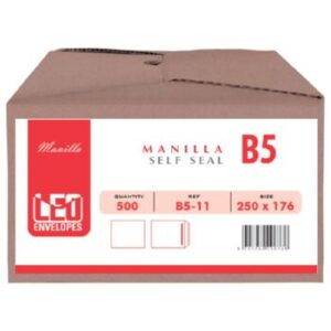LEO B5 250 x 176mm 90gsm Self Seal (Box of 500)